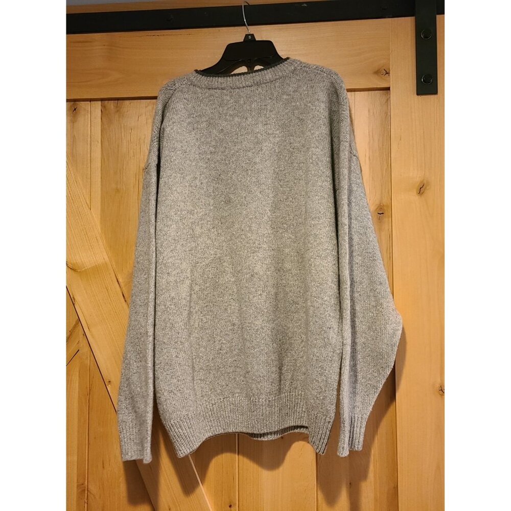 Vtg APART Sweater Men’s L Propeller Blade Look Gray Base Lambs Wool Nylon Blend - Picture 2 of 16